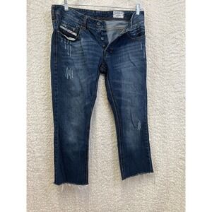 DIESEL "Zatiny" Mens Jeans 33x25 Raw Hem Button‎ Fly